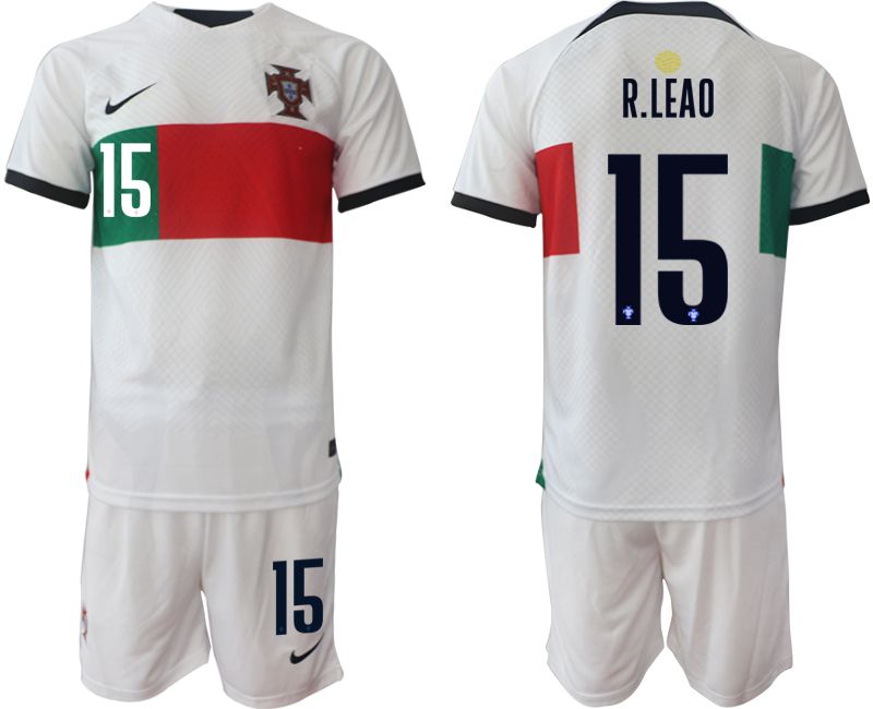 Men 2022 World Cup National Team Portugal away white 15 Soccer Jerseys